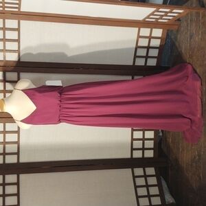 After Six Chiffon Blouson Body Full Length Dress Sz 12 Long  NWT